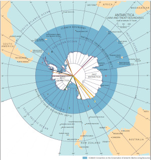 Antarctic Territorial Claim Boundaries