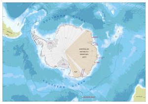 Antarctica and the Southern Ocean : illustrating Australian Antarctic Territory for the AAT 75th anniversary poster