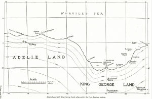 Adelie Land and King George Land adjacent to the Cape Denison station