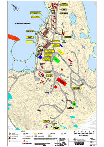 Annex B: Mawson Station Spill Risk Assessment Map<br>
Land and Marine-Based Spills