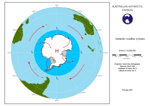 Antarctic weather systems