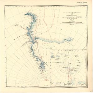 British Antarctic Expedition 1907 : General Map showing the Explorations and Surveys of the Expedition 1907-09.