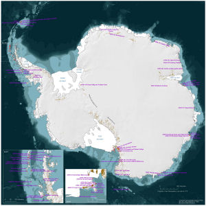 Locations of Antarctic Specially Protected Areas