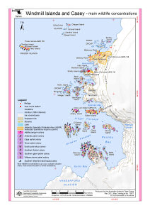 Windmill Islands and Casey - main wildlife concentrations (Helicopter Operations)