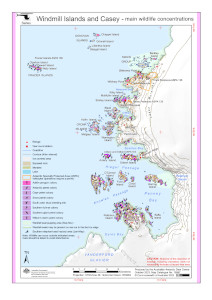 Windmill Islands and Casey - main wildlife concentrations (Helicopter Operations)