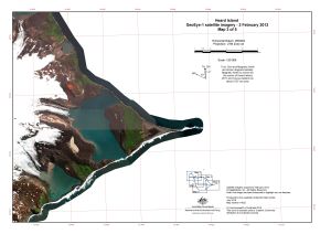 Heard Island, GeoEye satellite imagery - 2 February 2012, Map 3 of 5