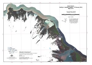 Heard Island, GeoEye satellite imagery - 6 February 2014, Map 2 of 5