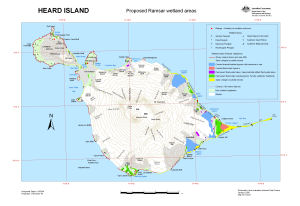 Heard Island: Proposed Ramsar wetland areas