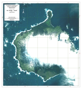 Laurens Peninsula : satellite image map, Heard Island
