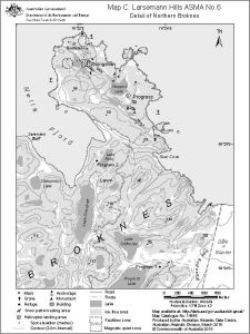 Larsemann Hills ASMA No.6<br>
Map C: Detail of Northern Broknes
