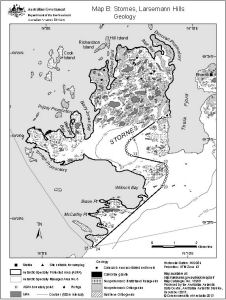 Stornes, Larsemann Hills<br>
Map B: Geology