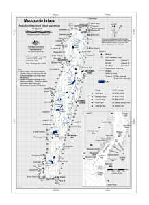Macquarie Island: Map for Elephant Seal sightings