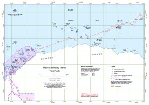 Mawson to Macey Islands<br>
Travel Route