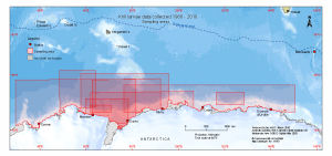 Krill larvae data collected 1980 - 2010<br>
Sampling areas