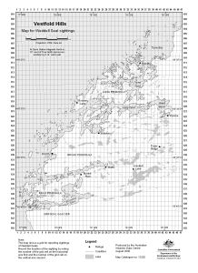 Vestfold Hills: Map for Weddell Seal sightings