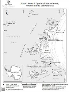Antarctic Specially Protected Areas : Map A, Windmill Islands, East Antarctica